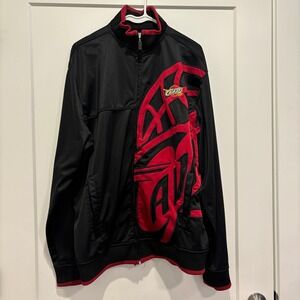 NBA Basketball Cleveland Cavaliers Track Jacket Mens XXL Black Cavs Warm Up